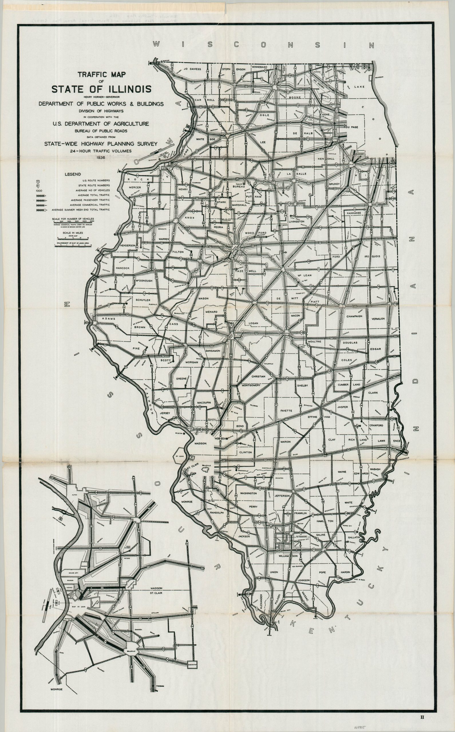 Traffic Map of the State of Illinois