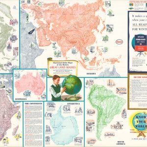 Illustrated Relief Maps of the World's Great Land Masses