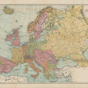 Rand McNally New Library Atlas Map of Europe