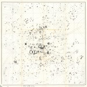 A Guide map of the Ruins of Tikal Guatemala