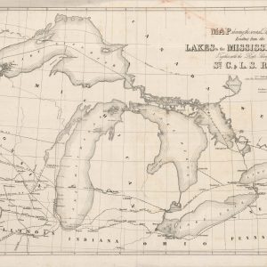 Map showing the several Lines of R.R. Leading from the Lakes to the Mississippi River together with the route surveyed by the St. C. & L.S. R.R. Co.