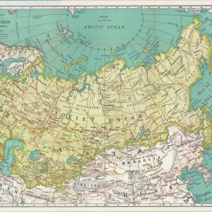 Rand McNally Standard Map of Soviet Union (Russia and Siberia)