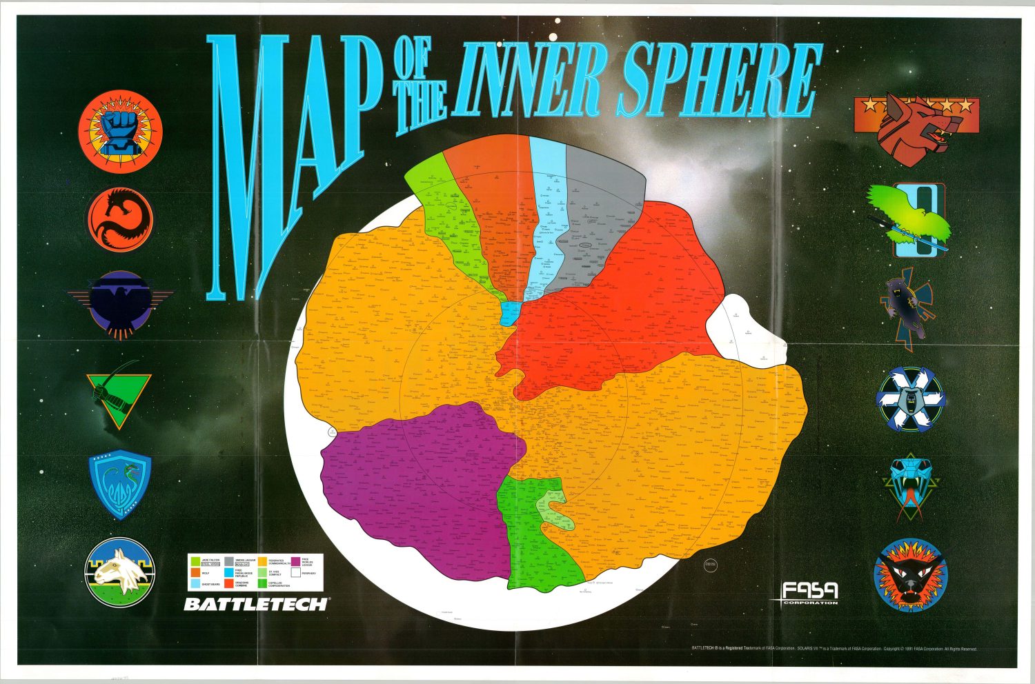 Map of the Inner Sphere - Curtis Wright Maps