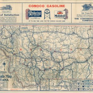Rand McNally Official 1924 Auto Trails Map Montana