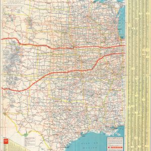 Central and Western United States and Adjacent Canada Interstate Map