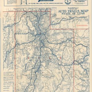 Rand McNally Official 1921 Auto Trails Map of Utah