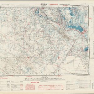 [Fabric Map of Basra (North H-38) and Baghdad (North I-38)]