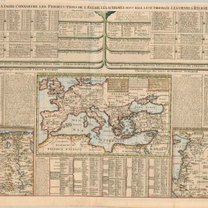 Carte Pour Service a L'Intelligence de L'Histoire Ecclesiastique & A Faire Connoitre les Persecutions de l'Eglise, les Schismes dont elle a ete Troublee, les Ordres Religieux, Les Patriarcats et Divers Autres Instructions Pour Conduire la Histoire de L'Eglise