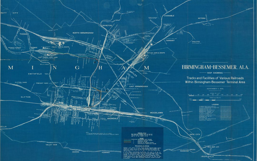 Birmingham-Bessemer, Ala. Map Showing Tracks and Facilities of Various Railroads Within Birmingham-Bessemer Terminal Area