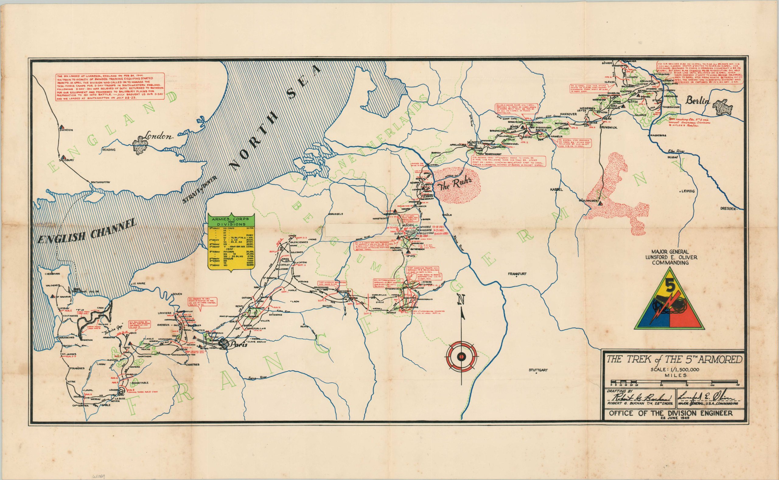 The Trek of the 5th Armored