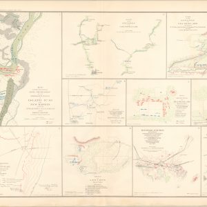 Map Showing the System of Rebel Fortifications on the Mississippi River at Island No. 10; Plan of the Battlefield of Pea Ridge, Arkansas; Sketch of Battlefield at Shiloh;