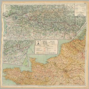 Sheet A France Holland Belgium [and] Sheet B France Spain German-Swiss Frontier [RAF Evasion Map]