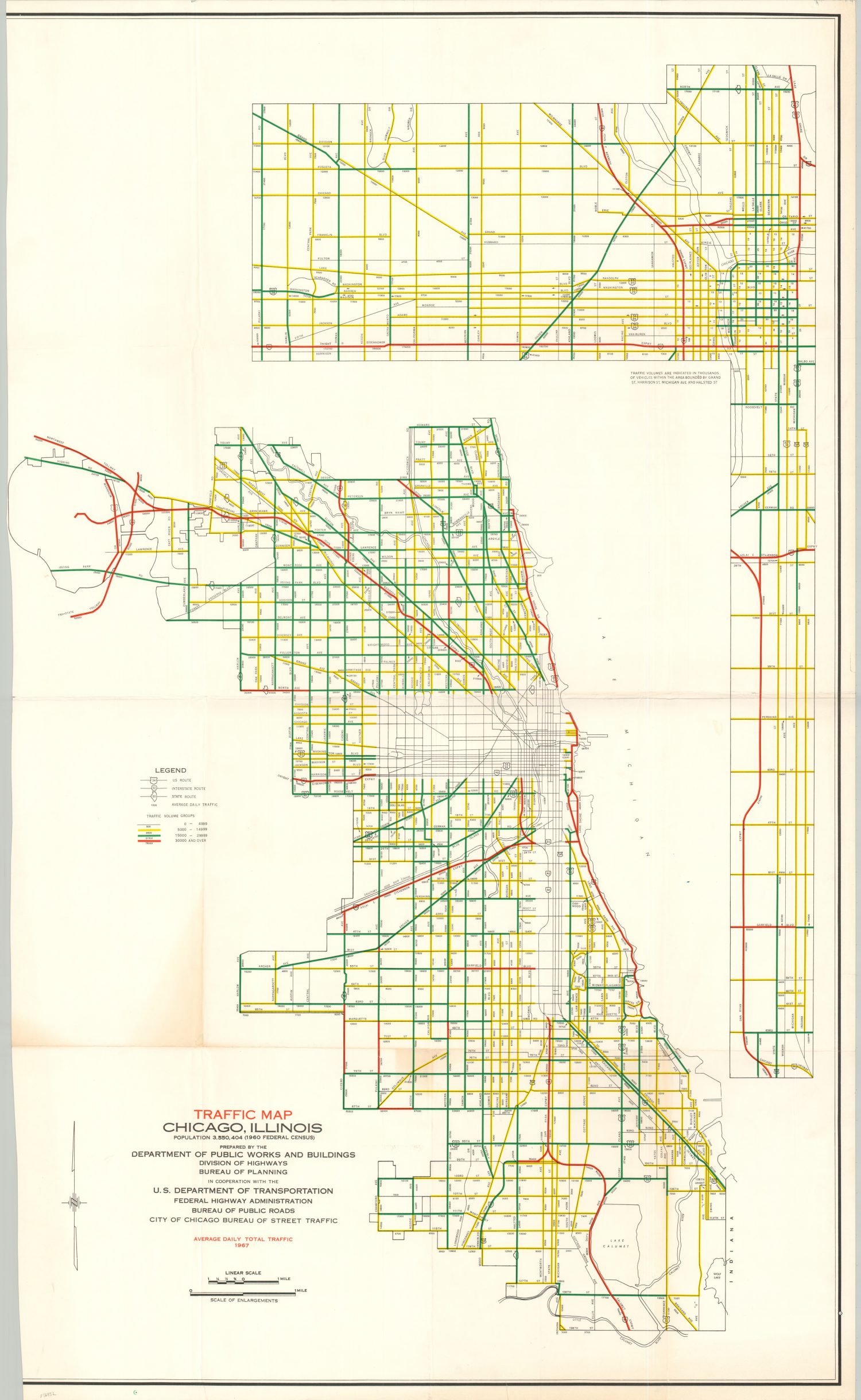 Traffic Map Chicago, Illinois - Curtis Wright Maps