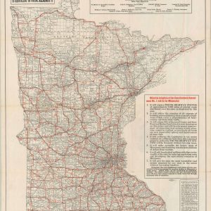 Map of Babcock Plan or a Trunk Highway System in Minnesota
