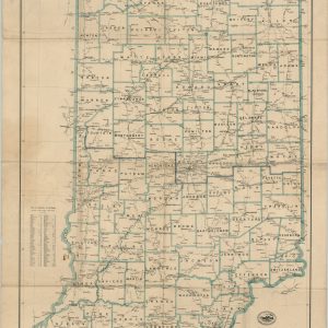 Post Route Map of the State of Indiana