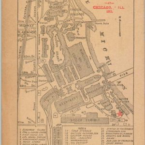Cliff Dweller Card Map of the World's Columbian Exposition