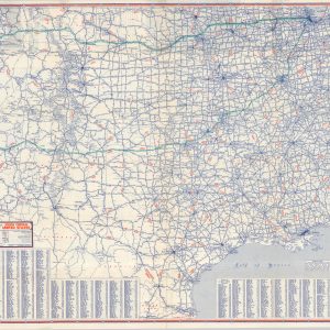 Chicago Tribune Automobile Road Map of the Southwestern United States