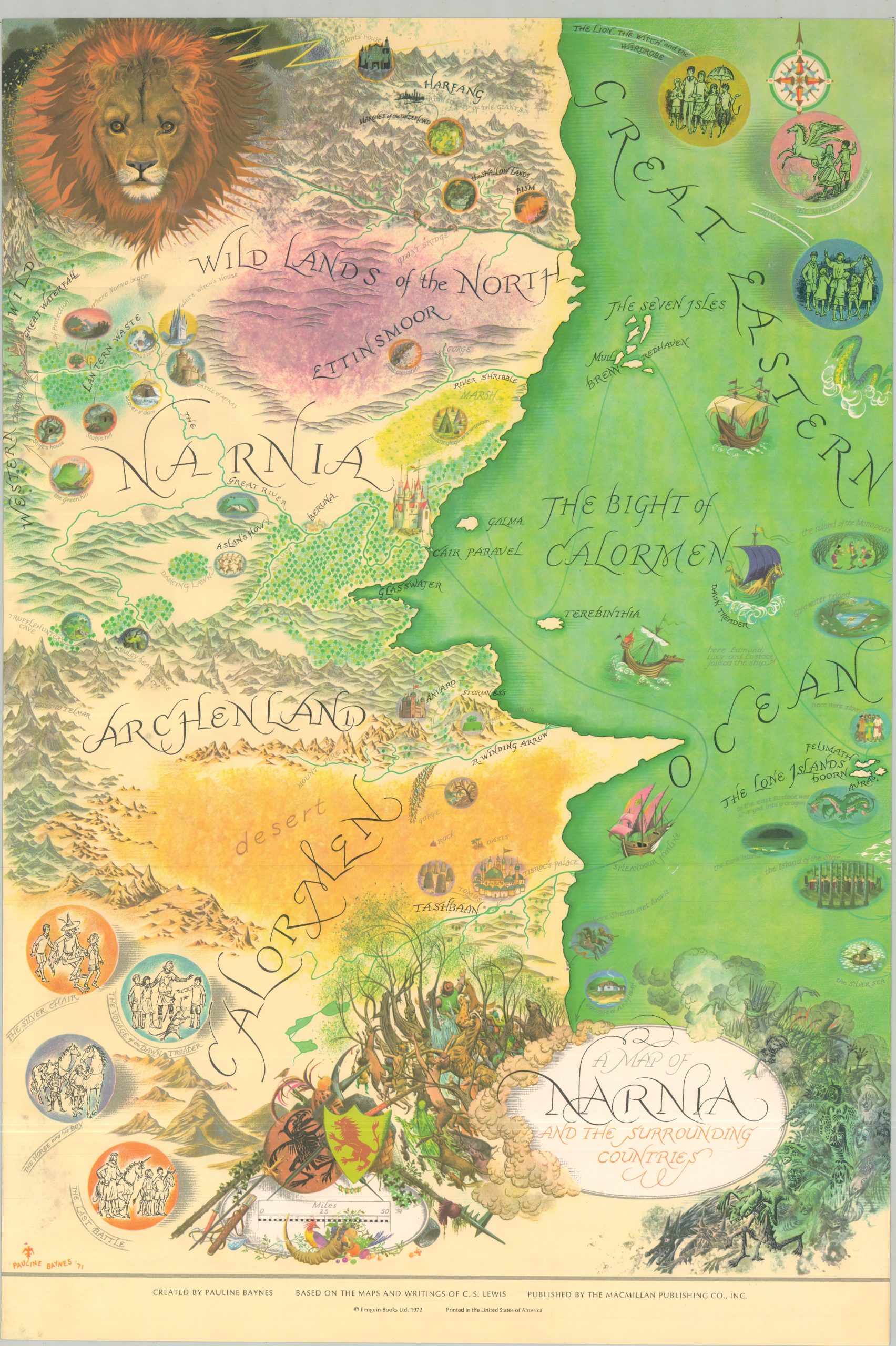 A Map of Narnia and the Surrounding Countries