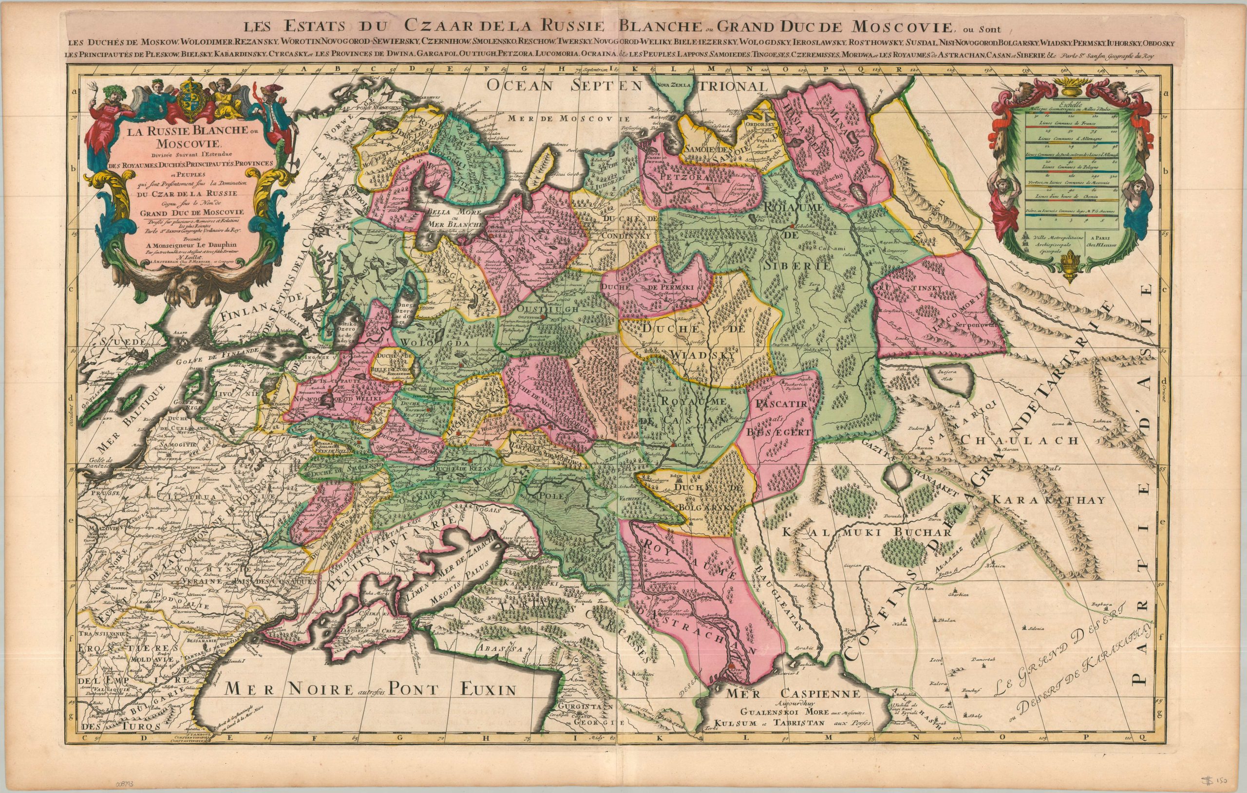 Les Estats du Czar de la Russie Blache ou Grand Duc De Moscovie
