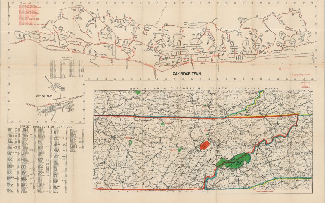 Map of Oak Ridge Atomic Capital of the World