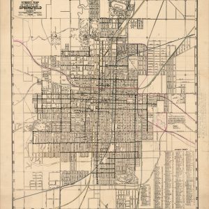 Street Map of the City of Springfield, Illinois