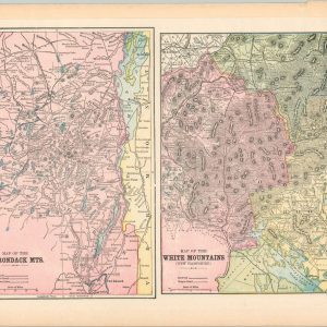 Map of the Adirondack Mts. [and] Map of the White Mountains