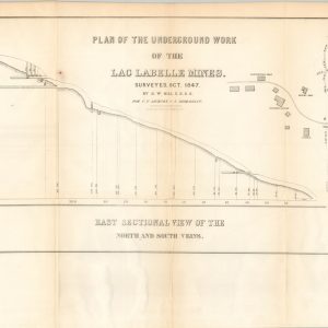 Plan of the Underground Work of the Lac Labelle Mines