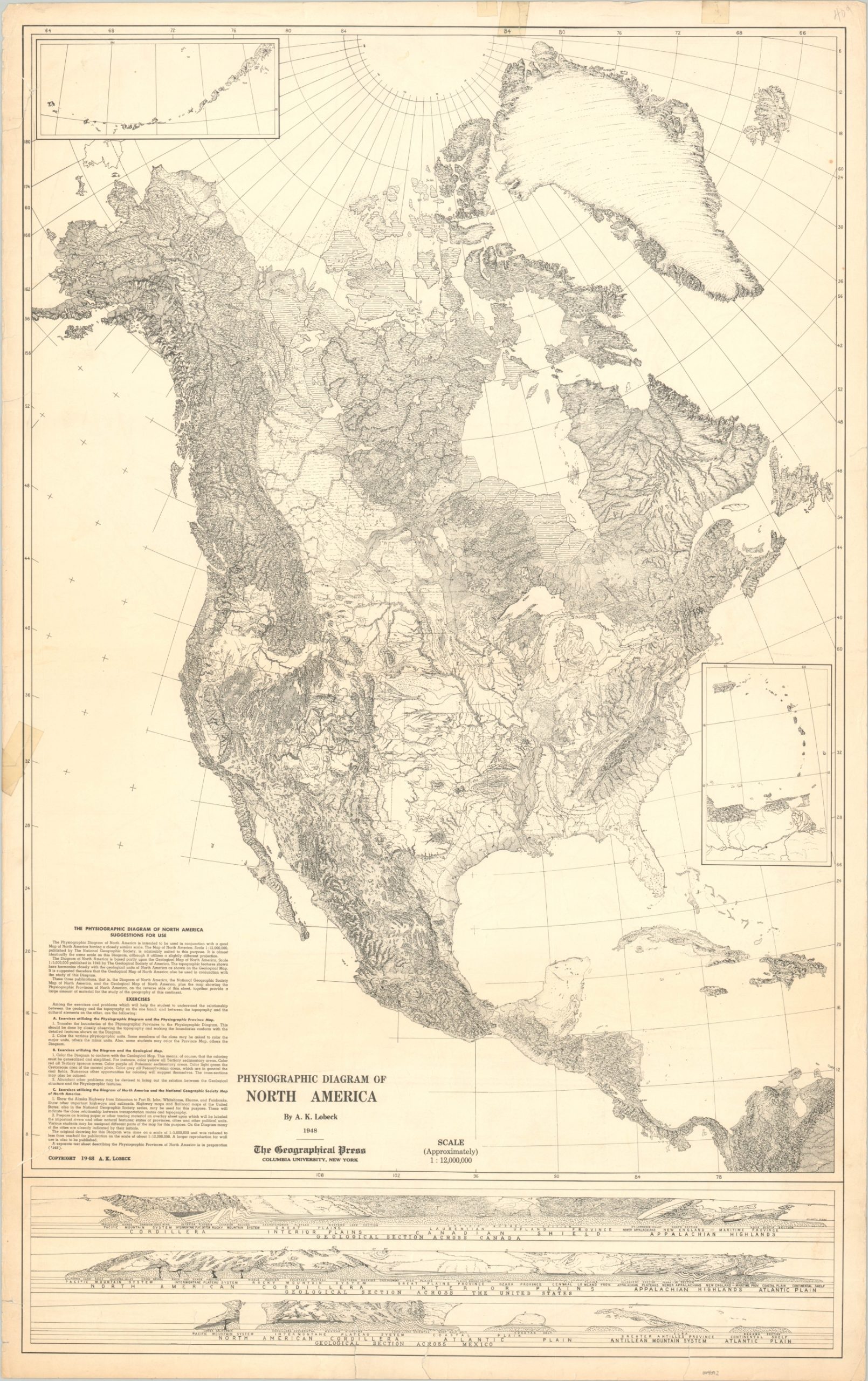 Physiographic Diagram of North America