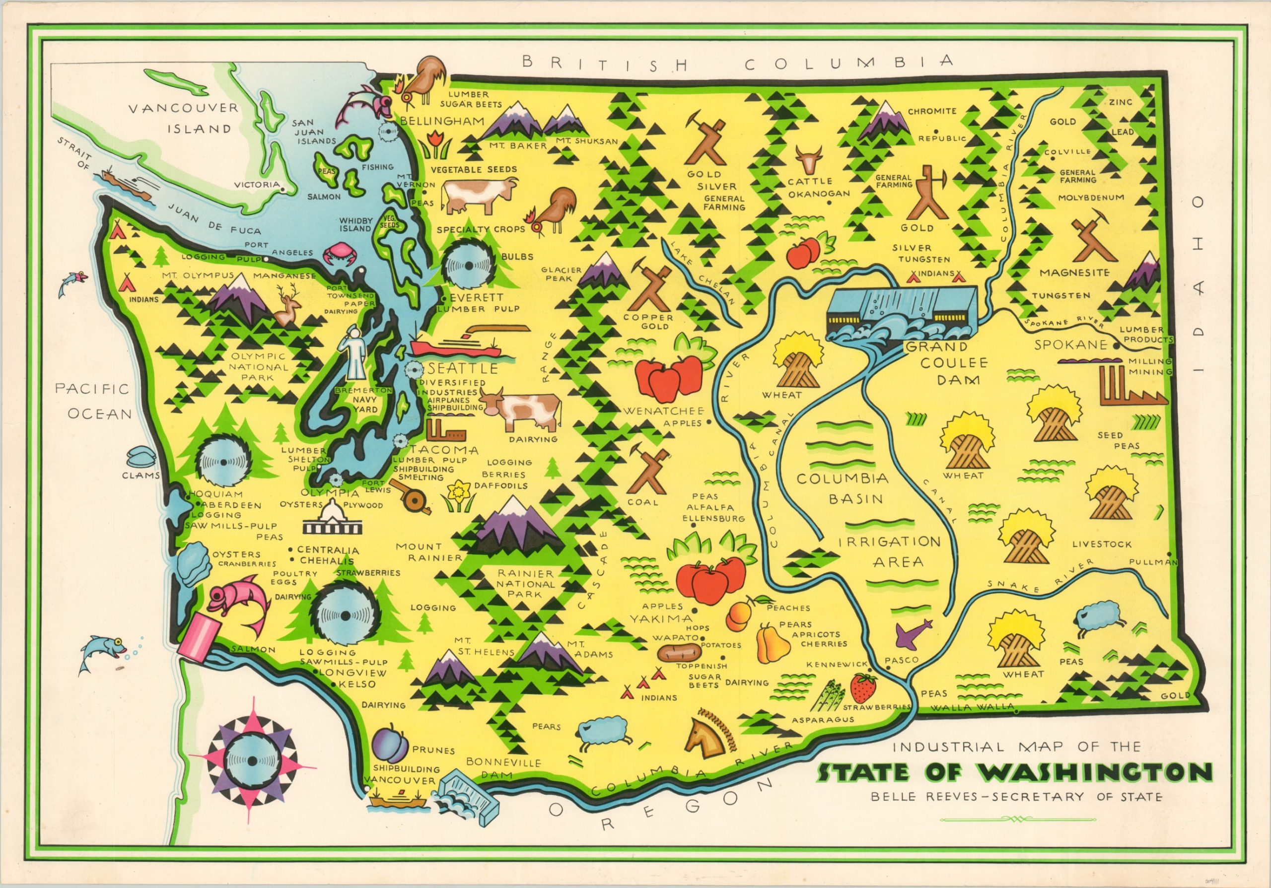 washington indian reservations map