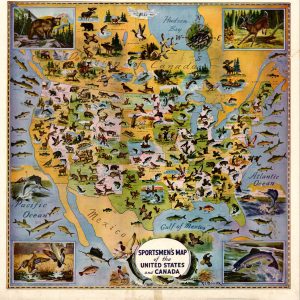 Sportsmen's Map of the United States and Canada
