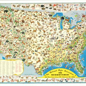The National Rifle Association Pictorial Wildlife and Game Map of the United States