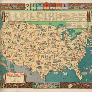 Folklore Music Map of the United States