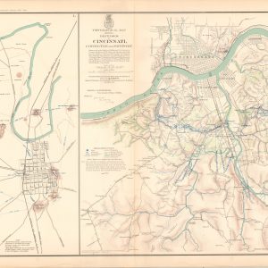 Map of Bowling Green, Ky. Showing its Approaches and Defenses; Topographical Map Showing Defenses of Cincinnati, Covington, and Newport