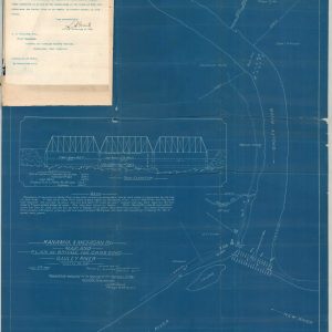 Kanawha & Michigan Ry. Map and Plan of Bridge for Crossing Gauley River