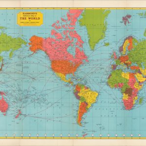 Hammond's Reference Map of the World on Mercator's Projection