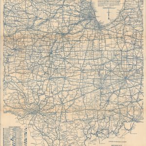 The Chicago Daily News Official 1921 Auto Trails Map Special Illinois Western Indiana