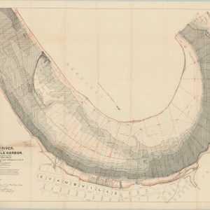 Ohio River. Map of Evansville Harbor