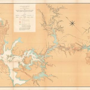 Lock Canal Project Map Showing Line of Proposed Lock Canal with Summit Elevation at 85 Feet [Panama Canal]