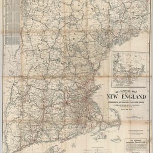 Automobile Map of New England Accompanying Interstate Automobile Tourist's Guide