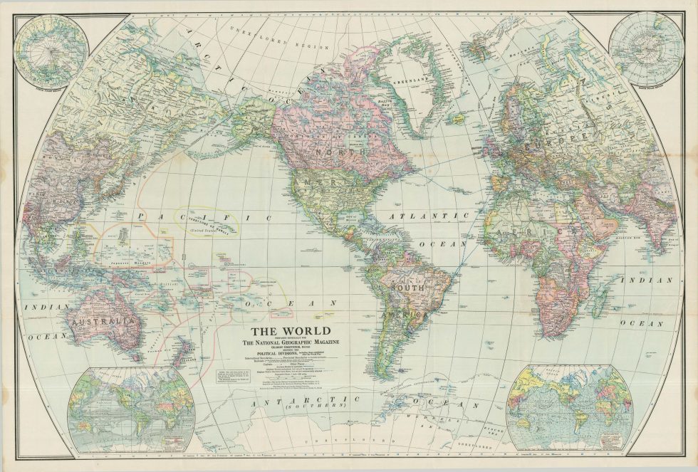 The World Prepared Especially for the National Geographic Magazine ...