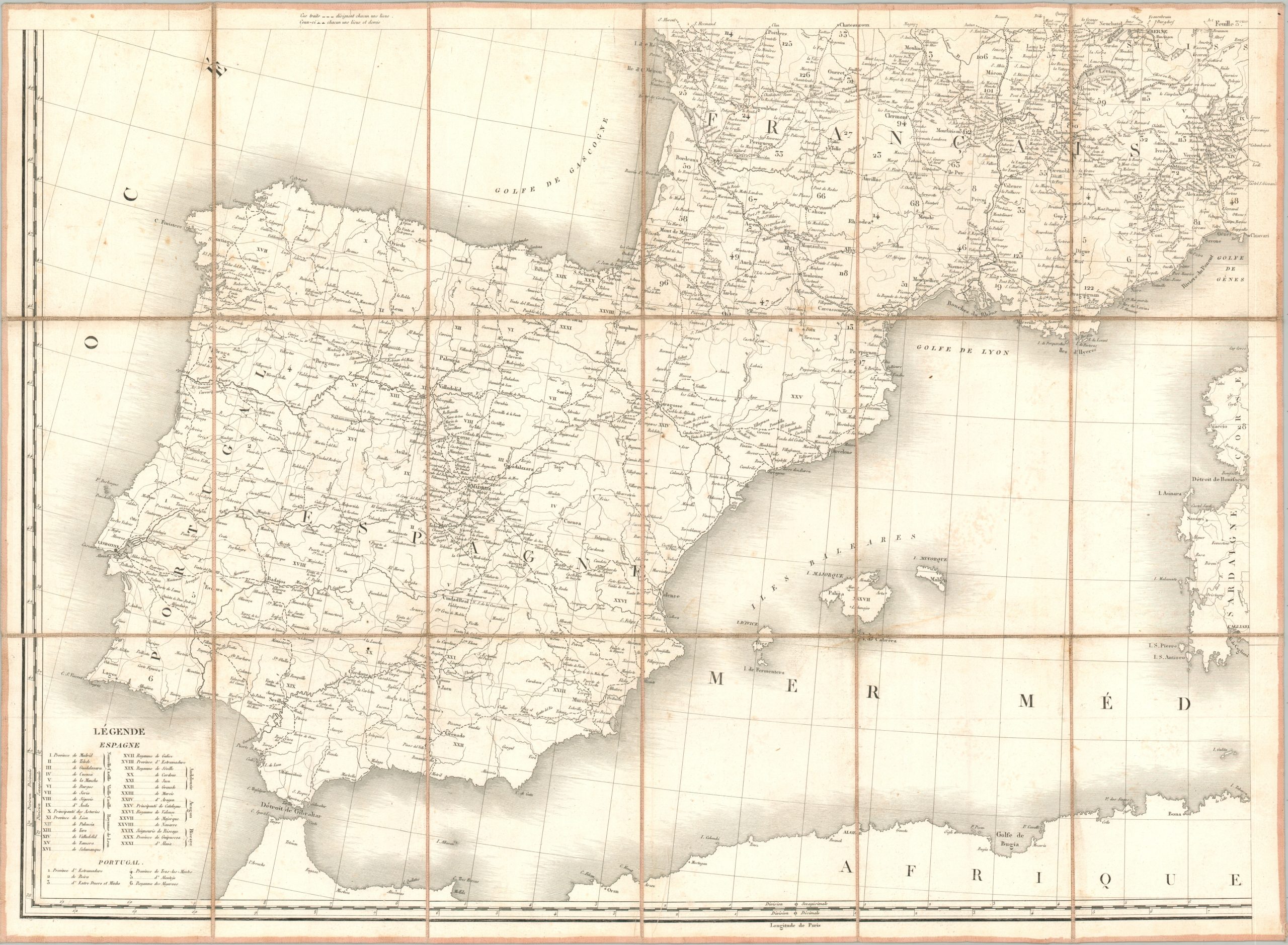 Carte des Routes de Postes de l'Empire Francais du Royaume d'Italie et da la Confederation du Rhin - Image 4