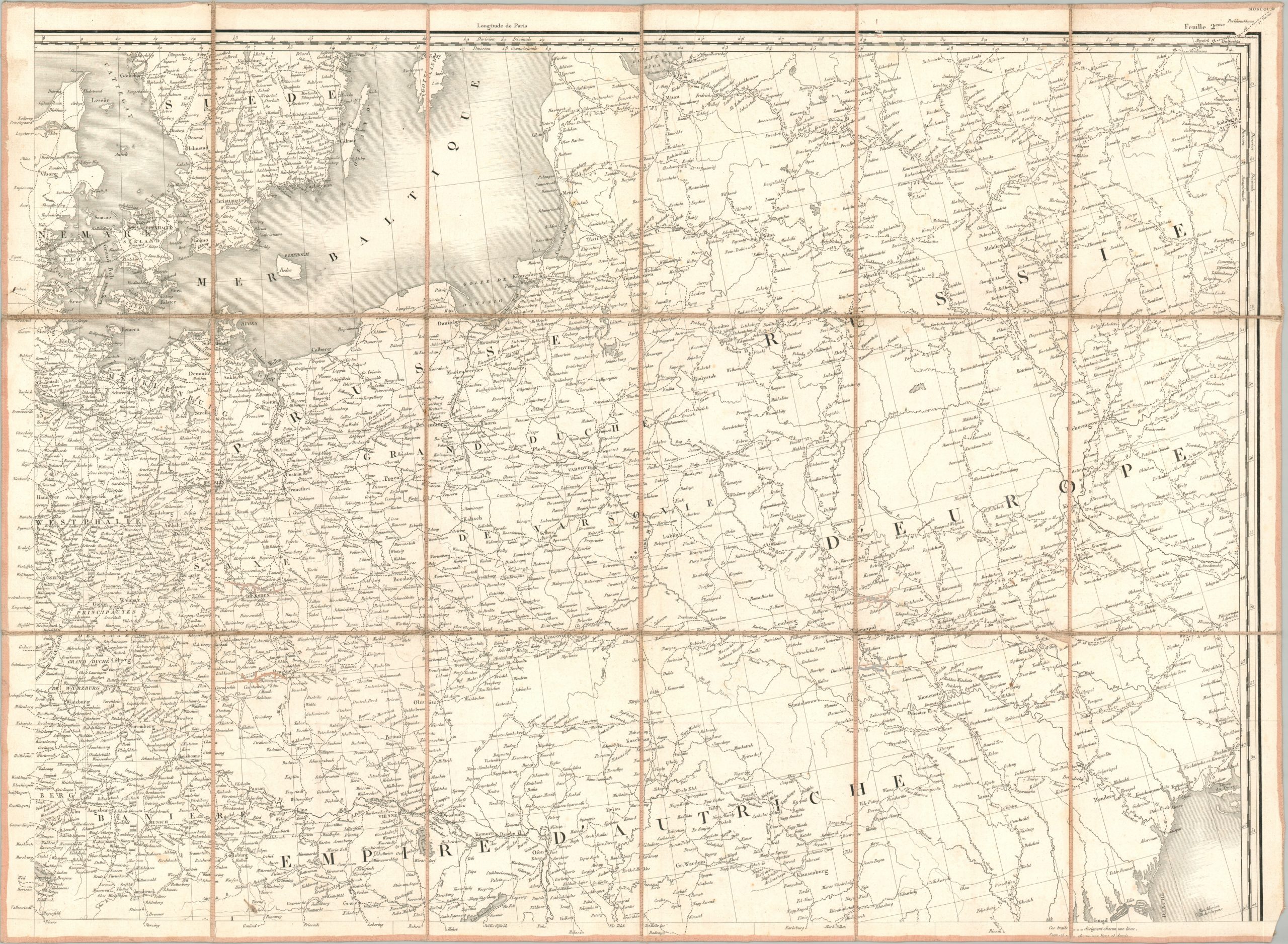 Carte des Routes de Postes de l'Empire Francais du Royaume d'Italie et da la Confederation du Rhin - Image 5