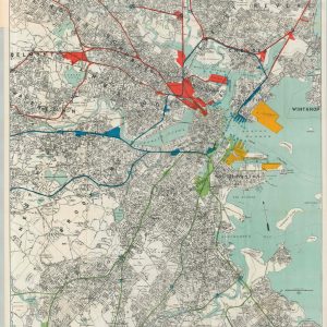 Port of Boston, Massachusetts Showing Railroad and Steamship Facilities