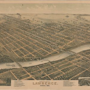 Bird's Eye View of the City of Lawrence Kansas 1880