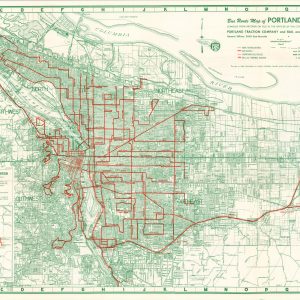 Bus Route Map of Portland, Oregon
