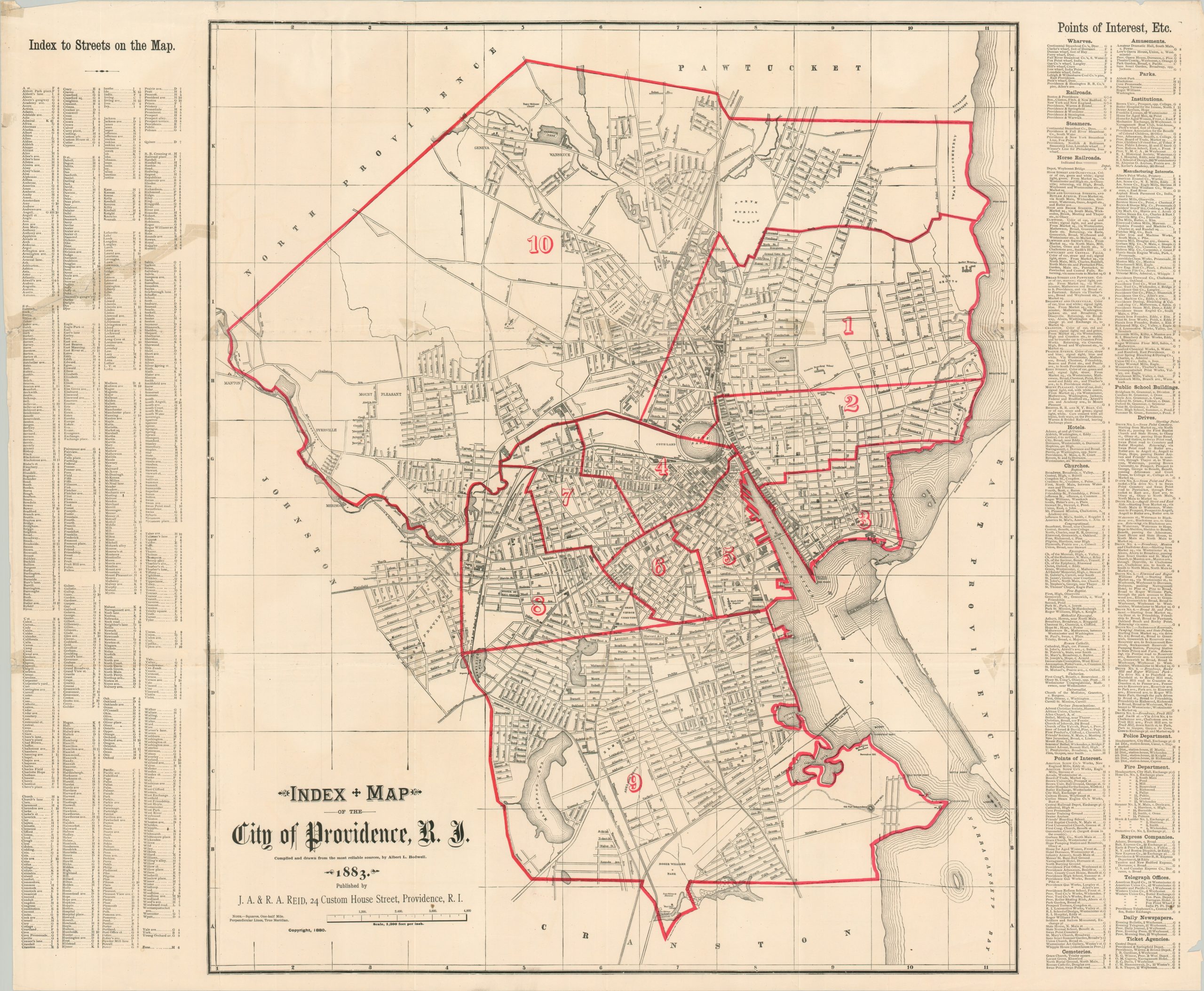 Index and Map of the City of Providence, R.I.