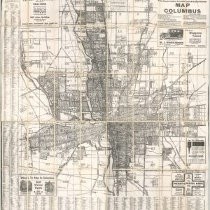 Dreher's Mile Square Index, Paved Street, & House Number Map of the City of Columbus