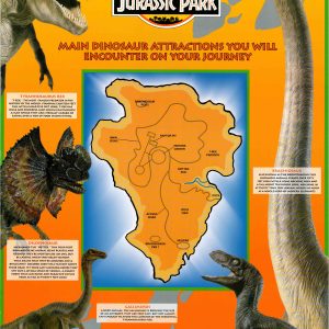 Visitors Map Guide to Jurassic Park