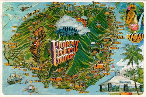 Kauai The Garden Island - Curtis Wright Maps