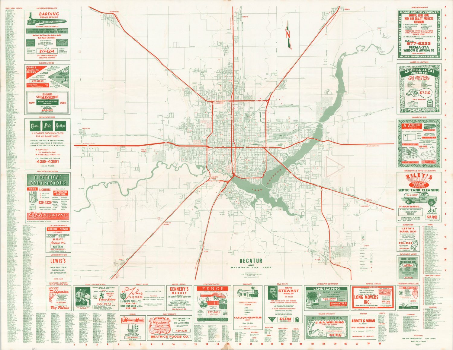 Decatur and Metropolitan Area - Curtis Wright Maps